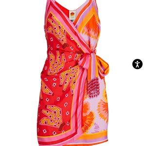 Farm Rio Scarf Mini Wrap Dress